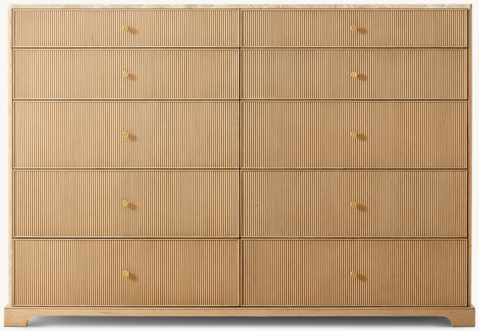 Shown in Light Oak/Crema Emperador Marble.