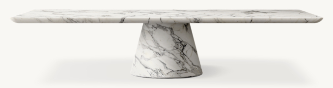 Shown in Italian Arabescato Marble.