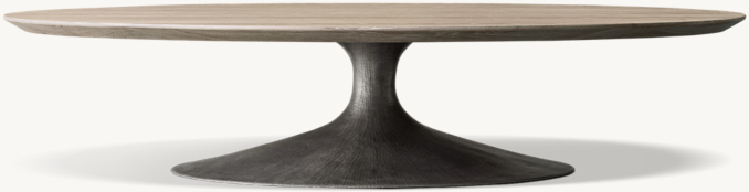 Front view of Aero Oval Coffee Table 