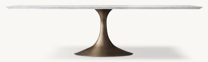 Shown in Italian Carrara Marble/Warm Bronze.