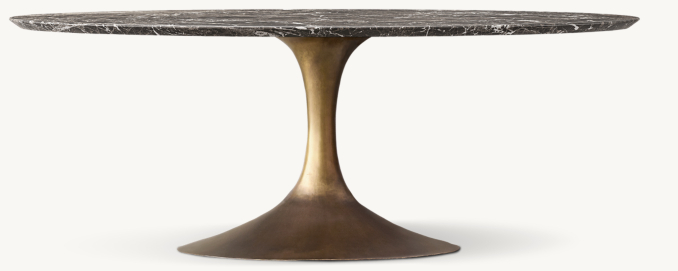 Shown in Black Emperador Marble/Antiqued Brass.