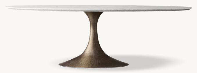 Shown in Italian Carrara Marble/Warm Bronze.
