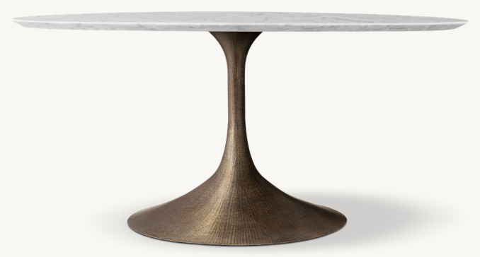 Shown in Italian Carrara Marble/Warm Bronze.