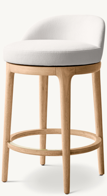 Ligné Low Back Swivel Fabric Bar & Counter Stool