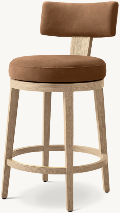 Padua Swivel Leather Bar & Counter Stool