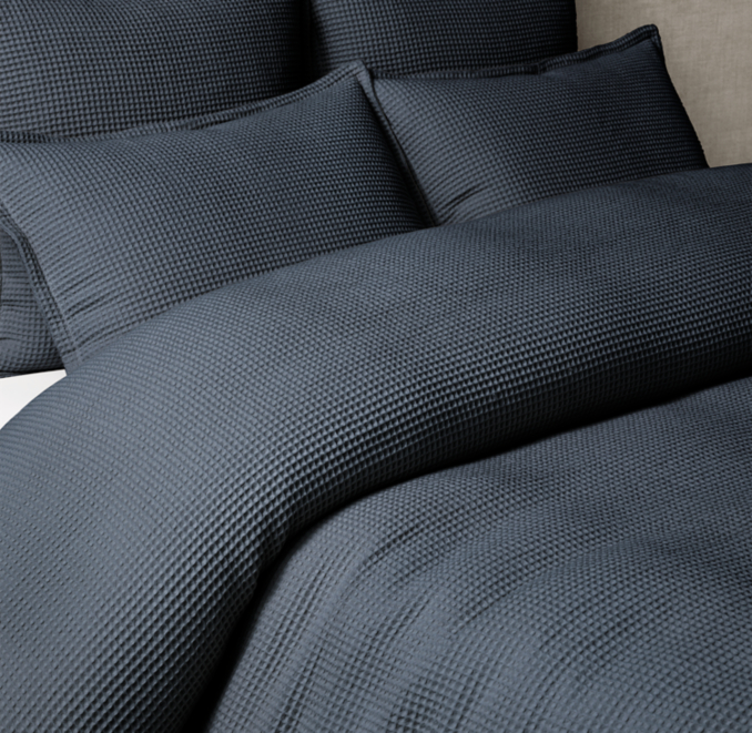 Front view of Organic Cotton Waffle-Weave Duvet 