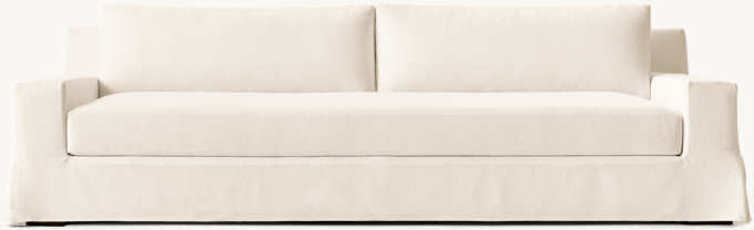 Modena Track Arm Slipcovered Bench-Seat Cushion Sofa