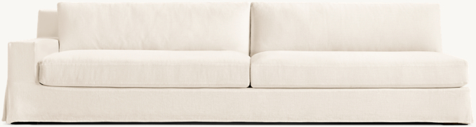 Front view of Modena Slipcovered Track Arm Left-Arm Sofa 