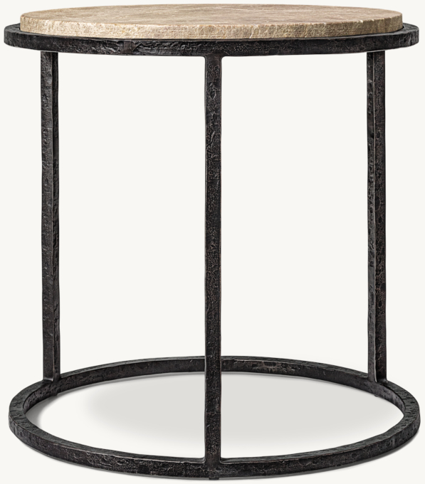 Salvador Stone Round Side Table