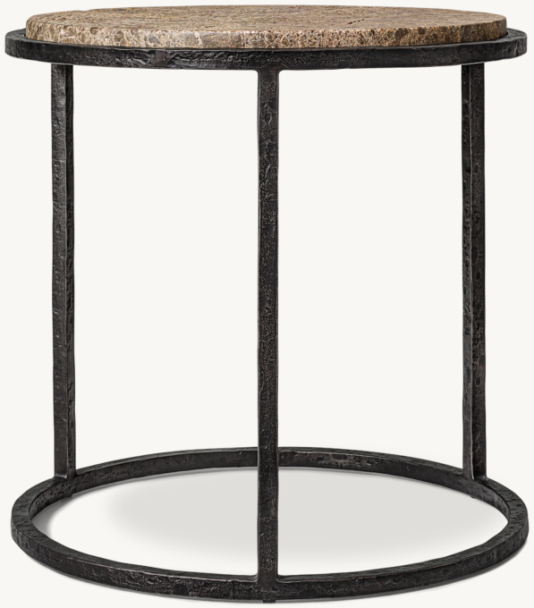Salvador Stone Round Side Table