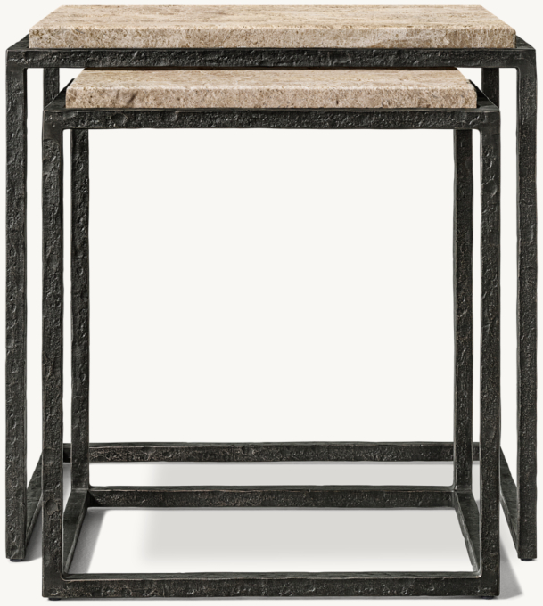 Salvador Stone Rectangular Nesting Side Tables