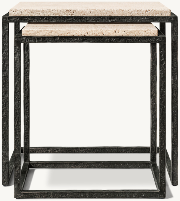 Salvador Stone Rectangular Nesting Side Tables
