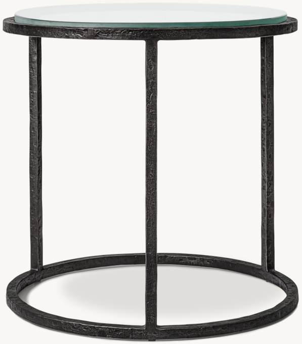Salvador Glass Round Side Table