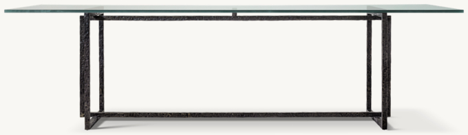 Salvador Glass Rectangular Dining Table