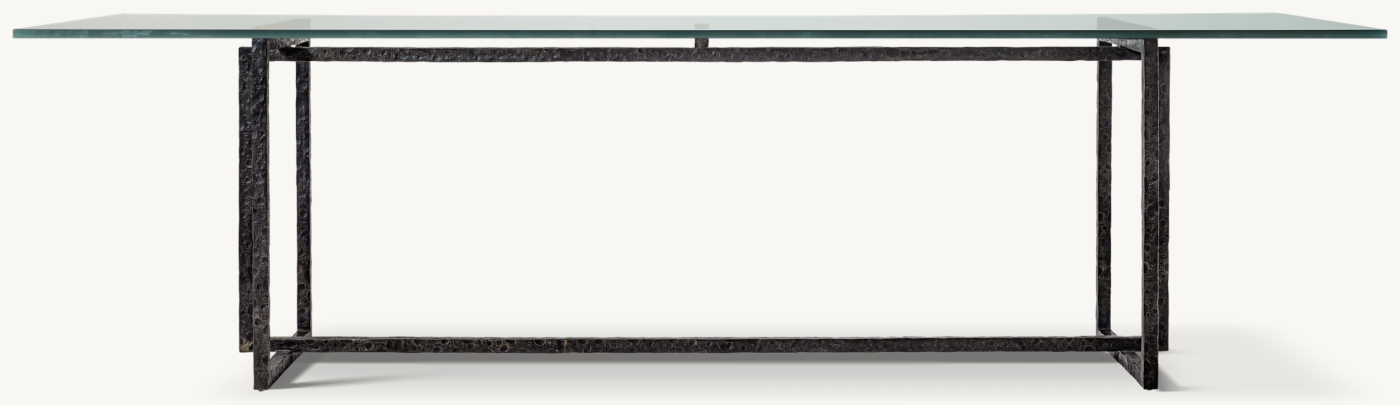 Salvador Glass Rectangular Dining Table by RH