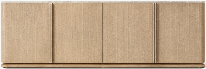 Shown in Greige Brushed Oak/Grey Emperador Marble.