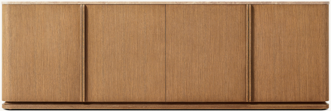 Shown in Natural Brushed Oak/Gold Emperador Marble.