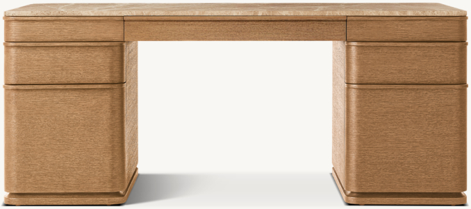 Shown in Natural Brushed Oak/Gold Emperador Marble.