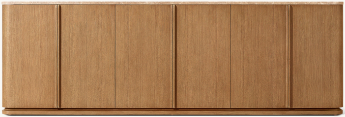 Shown in Natural Brushed Oak/Gold Emperador Marble.