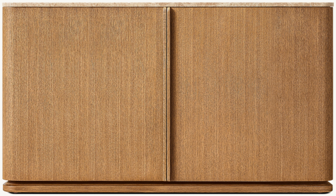 Shown in Natural Brushed Oak/Gold Emperador Marble.