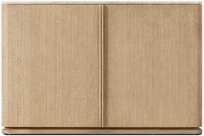 Shown in Greige Brushed Oak/Grey Emperador Marble.