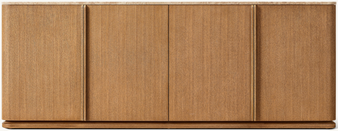 Shown in Natural Brushed Oak/Gold Emperador Marble.