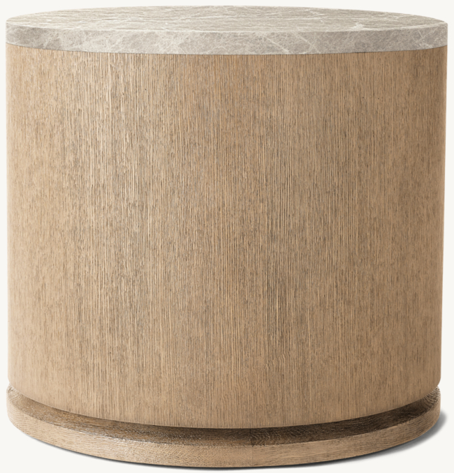 Ligné Emperador Plinth Round Side Table