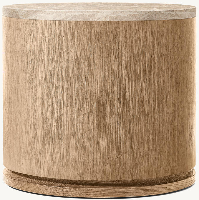 Ligné Emperador Plinth Round Side Table 