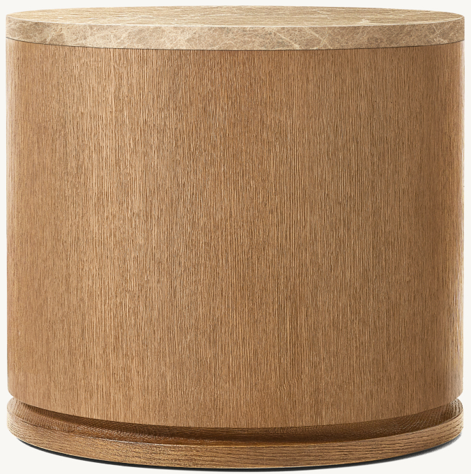 Ligné Emperador Plinth Round Side Table 