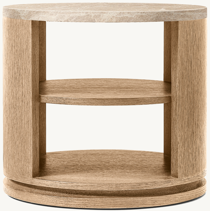 Ligné Emperador Open Round Side Table 