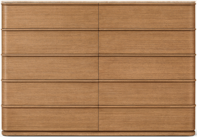Shown in Natural Brushed Oak/Gold Emperador Marble.