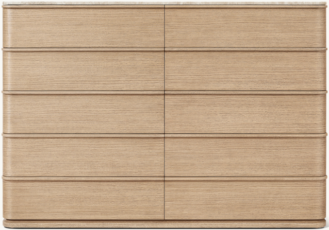 Shown in Greige Brushed Oak/Grey Emperador Marble.