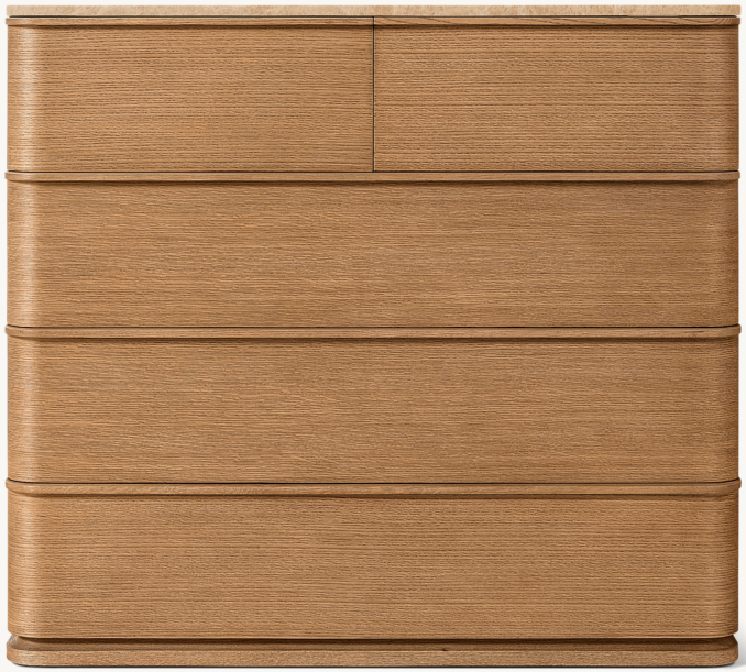 Shown in Natural Brushed Oak/Gold Emperador Marble.