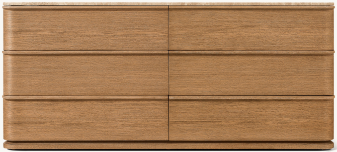 Shown in Natural Brushed Oak/Gold Emperador Marble.