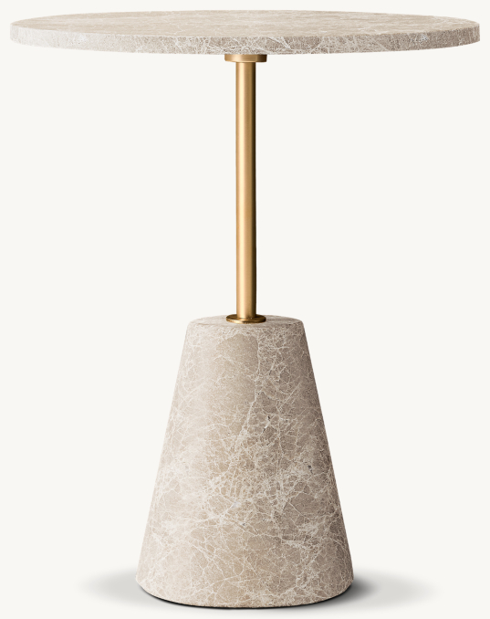 Front view of Valentino Round Side Table 