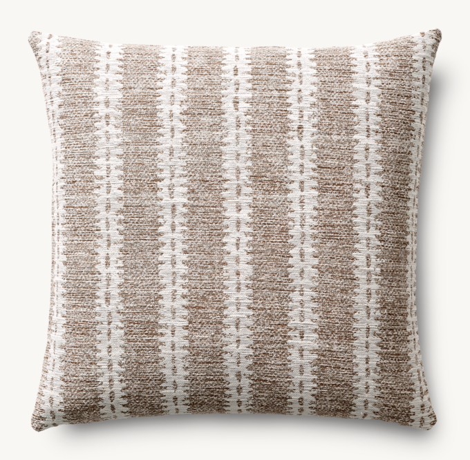 Nazaré Notched Stripe Outdoor Pillow Cover - Square  
