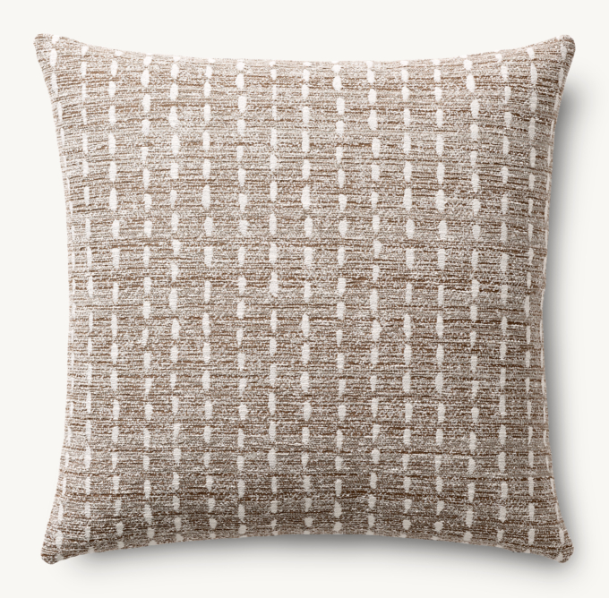 Nazaré Stitched Stripe Outdoor Pillow Cover - Square  