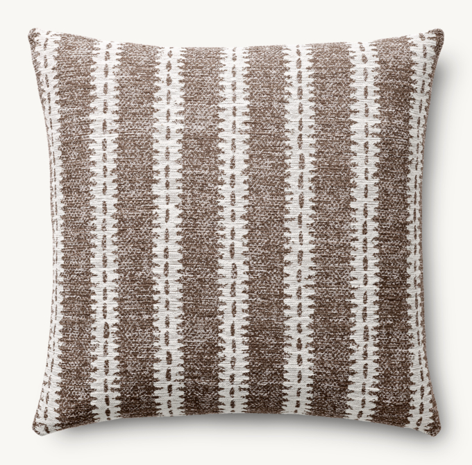 Nazaré Notched Stripe Outdoor Pillow Cover - Square  