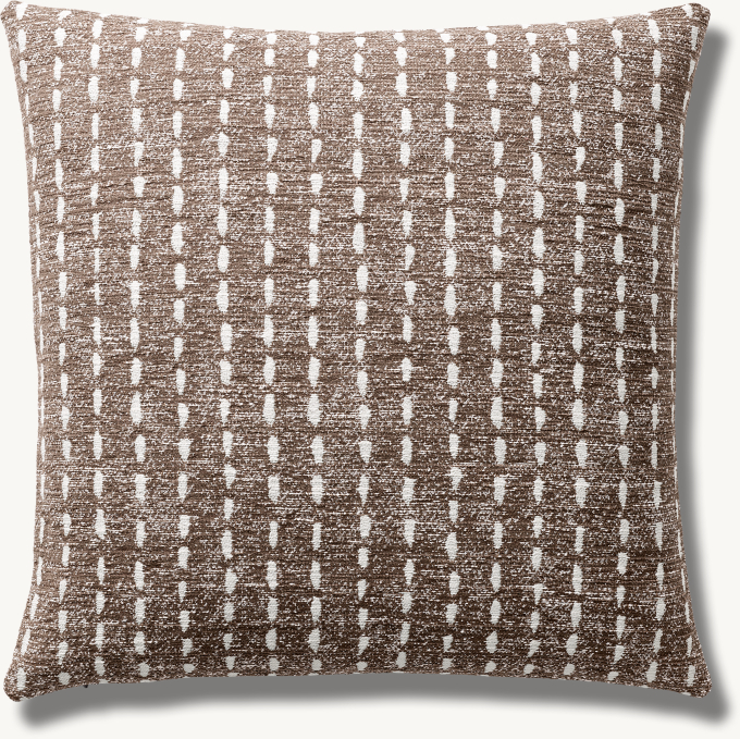 Nazaré Stitched Stripe Outdoor Pillow Cover - Square  