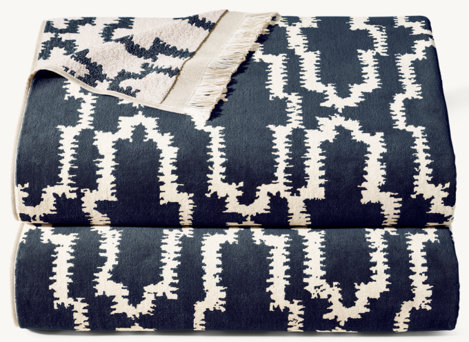 Nazaré Block Print Beach Towel