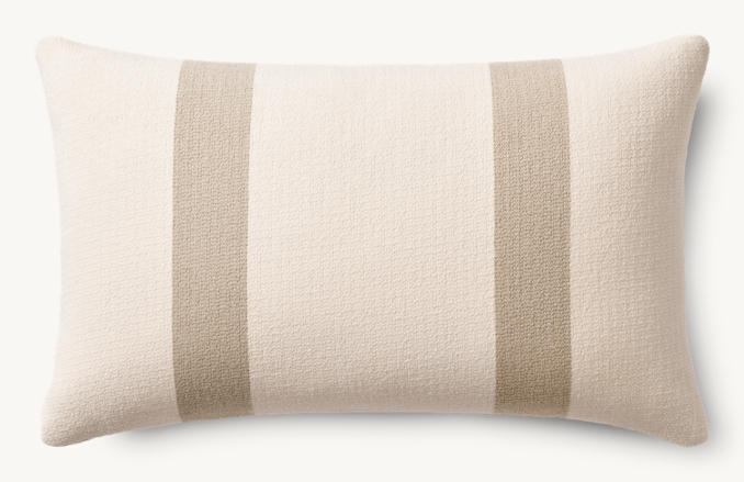 Vue en Hauteur - Cabana - Housse de Coussin D'Extérieur - à Deux Bandes - Rectangulaire - Sable