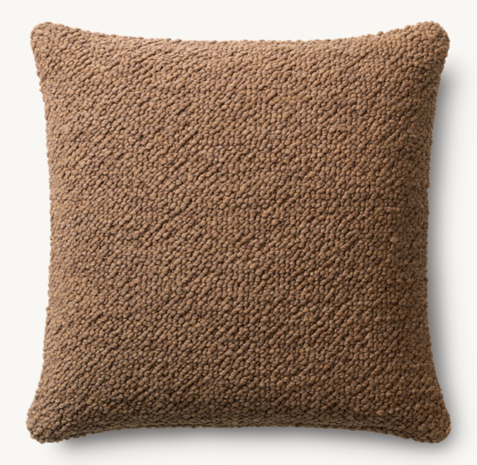 Overhead view of Textural Stripe Handwoven Marled Outdoor Pillow - Square 