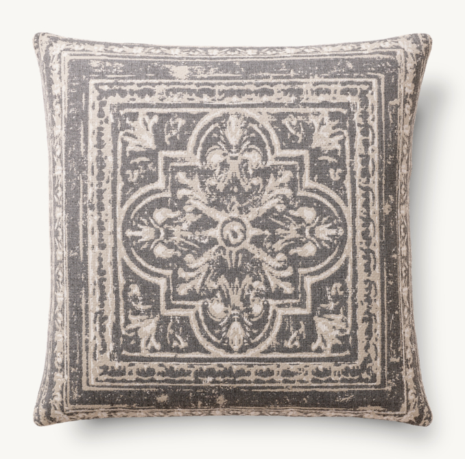Vue en Hauteur - Housse de Coussin D’Extérieur - Carreau - Carrée - Gris Anthracite