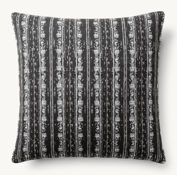 Overhead view of Corsica Outdoor Pillow Cover  - Stripe - Square 
