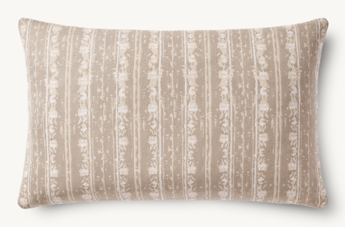 Overhead view of Corsica Outdoor Pillow Cover  - Stripe - Lumbar 