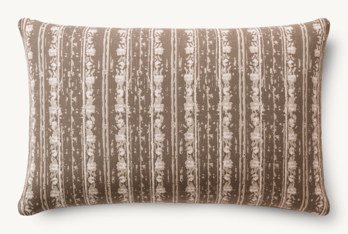 Overhead view of Corsica Outdoor Pillow Cover  - Stripe - Lumbar 