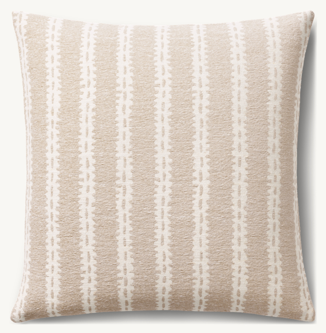 Overhead view of Nazaré Notched Stripe Pillow - Square 