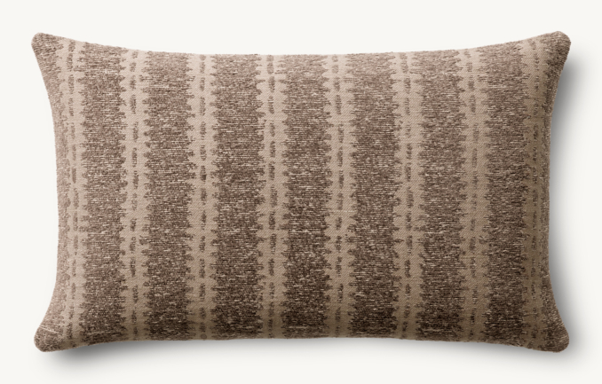 Overhead view of Nazaré Notched Stripe Pillow  - Lumbar 