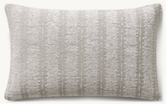 Overhead view of Nazaré Notched Stripe Pillow  - Lumbar 