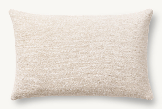 Overhead view of Nazaré Textured Solid Pillow - Lumbar 